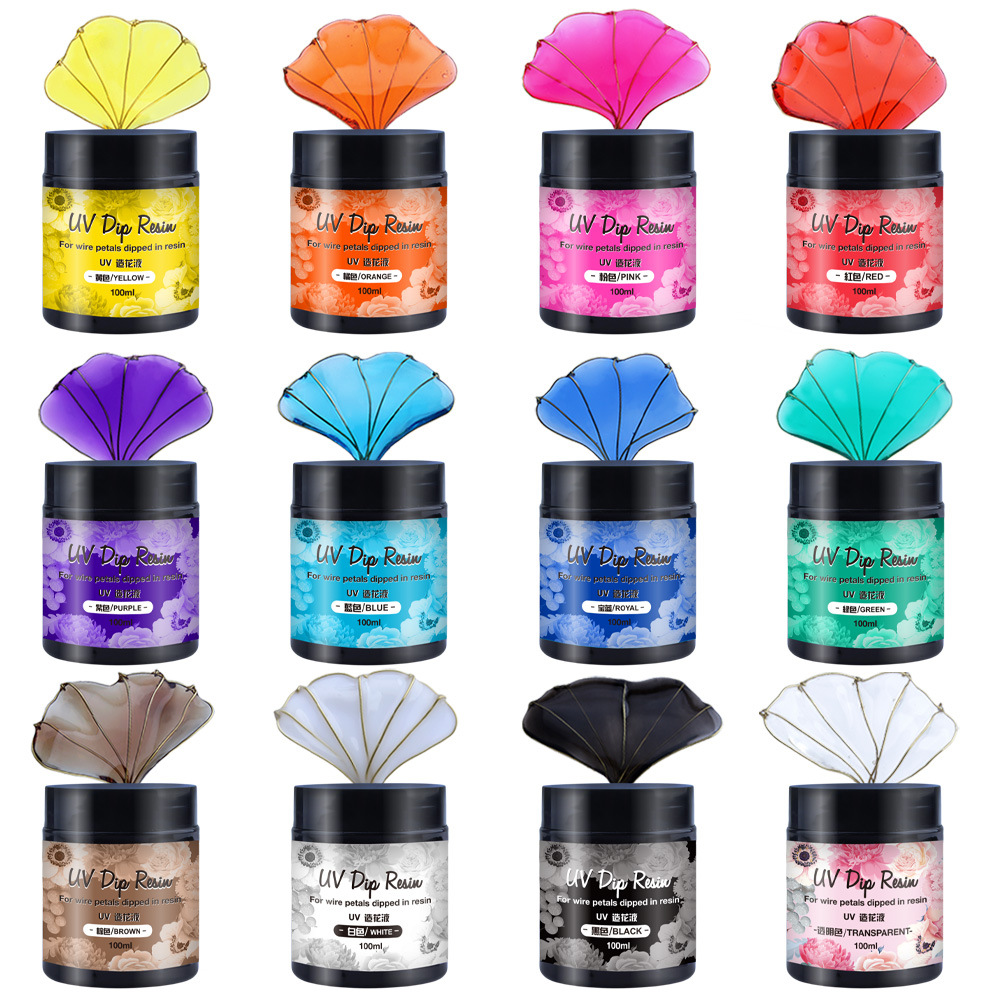 Flower Preservation Resin - 40/100มล. ยูวีเรซินแบบจุ่มใสสูงทำดอกไม้ด้วยยูวีทำเครื่องประดับแบบทำมือวัสดุเครื่องประดับศีรษะคริสตัลบ่มเร็ว