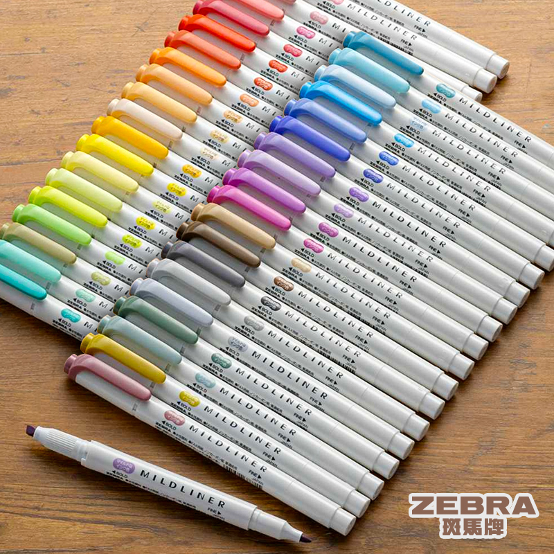 Zebra Pen Mildliner - Zebra Mildliner Highlighter ปากกา,5/10/25/35/40 สีสารพัน Fine/Board