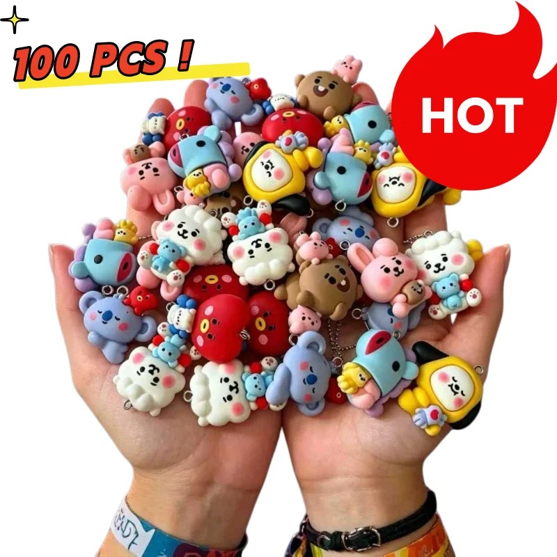 Crafting Resin - ชุด 7 ชิ้น BT21 ชาร์มการ์ตูนเรซิน อุปกรณ์