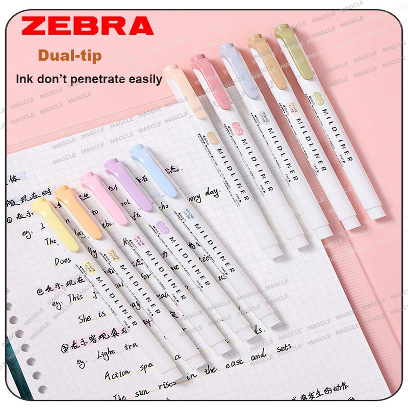 Zebra Pen Mildliner - 1pcs ZEBRA WKT7 Mildliner Highlighter หนาและ