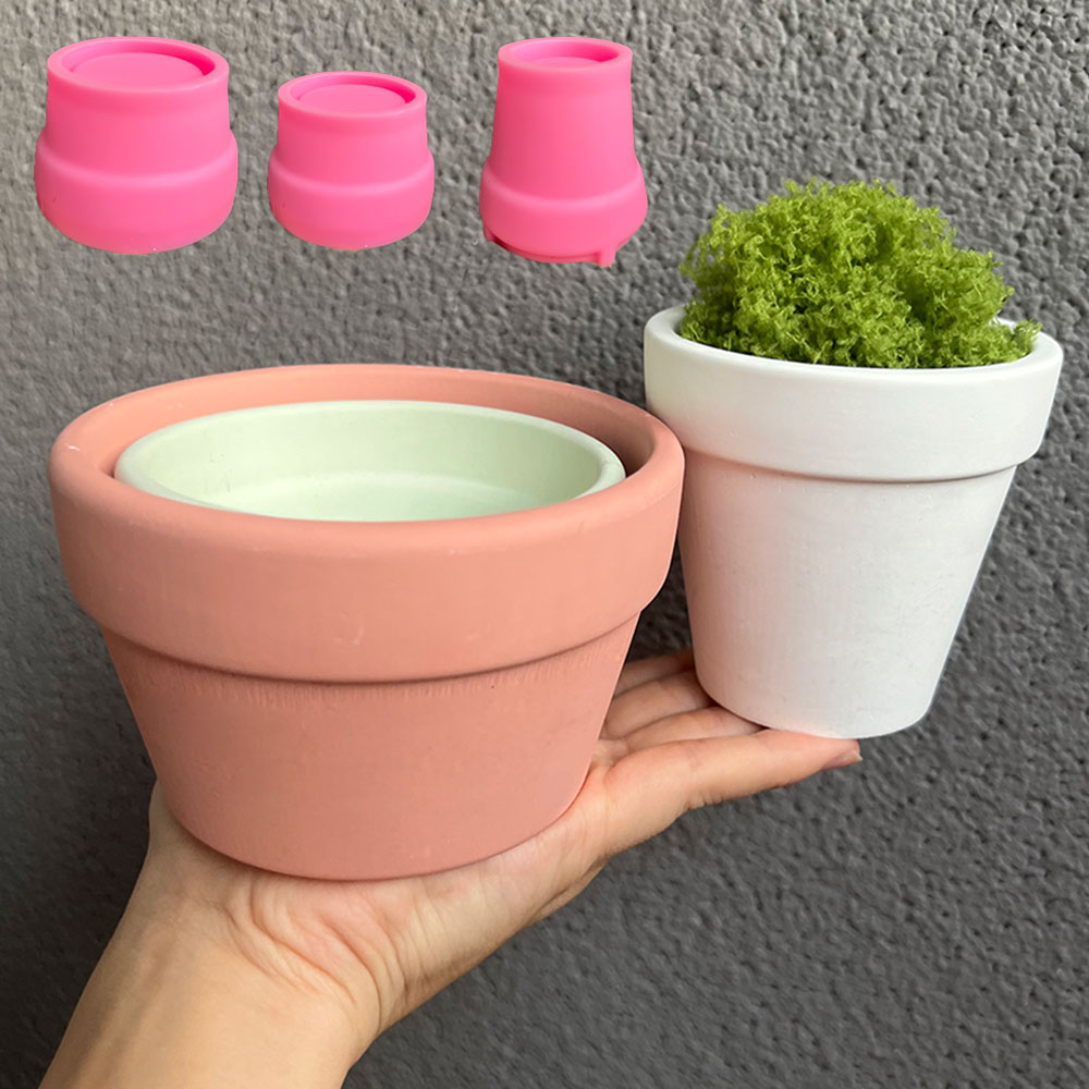Coaster Mold Round - แม่พิมพ์ซิลิโคนสำหรับทำเทียนกระถางต้นไม้คอนกรีตขนาดใหญ่ทำจากซีเมนต์ทรงกลมสำหรับปลูกพืชทำจากหินขัดที่ปลูกต้นไม้แม่พิมพ์หล่อ