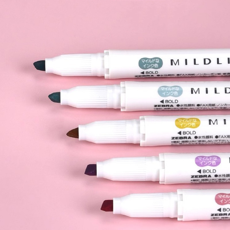 ปากกาไฮไลท์ Zebra Mildliner แบ - Zebra Pen Mildliner บทวิจารณ์และราคา