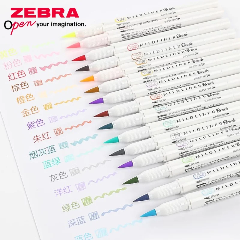 Zebra ปากกาไฮไลท์สีแบบปลายคู่, - Zebra Pen Mildliner บทวิจารณ์และราคา