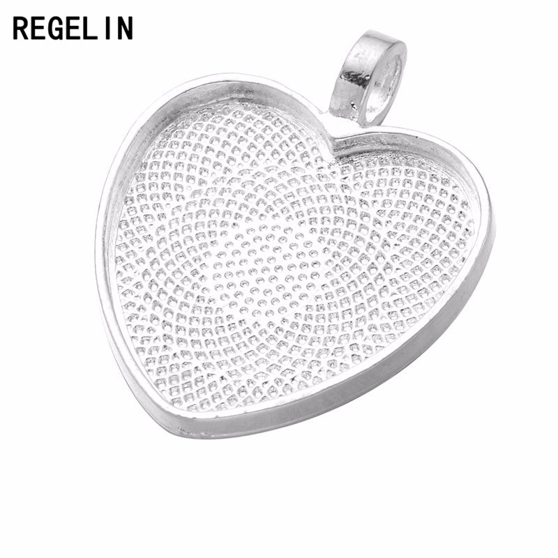 REGELIN หัวใจ Cabochons การตั้ - Bezels Set Pendant บทวิจารณ์และราคา