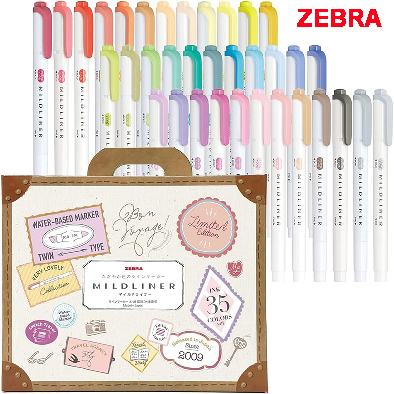 ZEBRA 25/35 สี Mildliner Highl - Zebra Pen Mildliner บทวิจารณ์และราคา