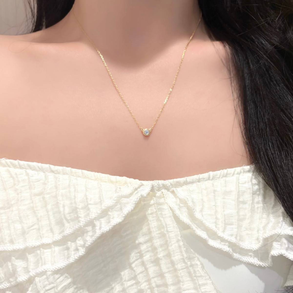 จี้สร้อยคอเงินแท้ S925 ประดับโ - Bezels Set Pendant บทวิจารณ์และราคา