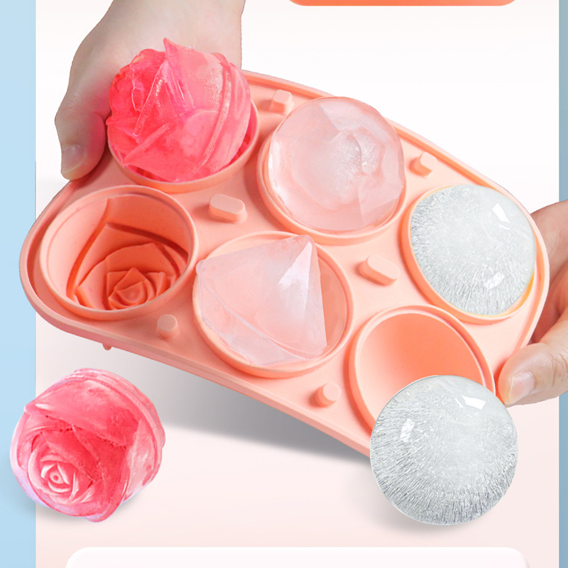 3D Rose เพชรรอบ Ice Cube แม่พิ - Coaster Mold Round บทวิจารณ์และราคา
