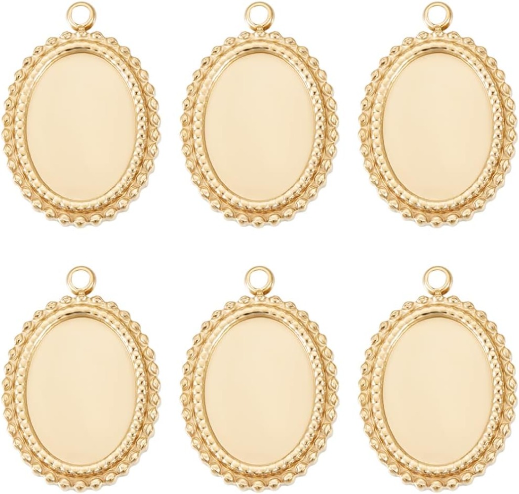 6Pcs การตั้งค่า Cabochon Charm - Bezels Set Pendant บทวิจารณ์และราคา