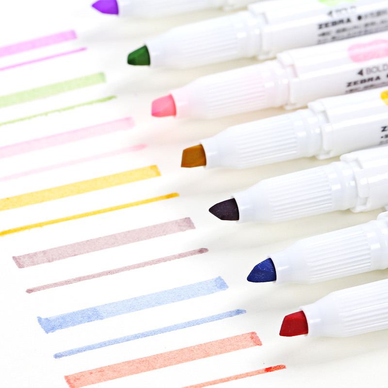 ปากกาเน้นข้อความปลายสองด้านใหม - Zebra Pen Mildliner บทวิจารณ์และราคา