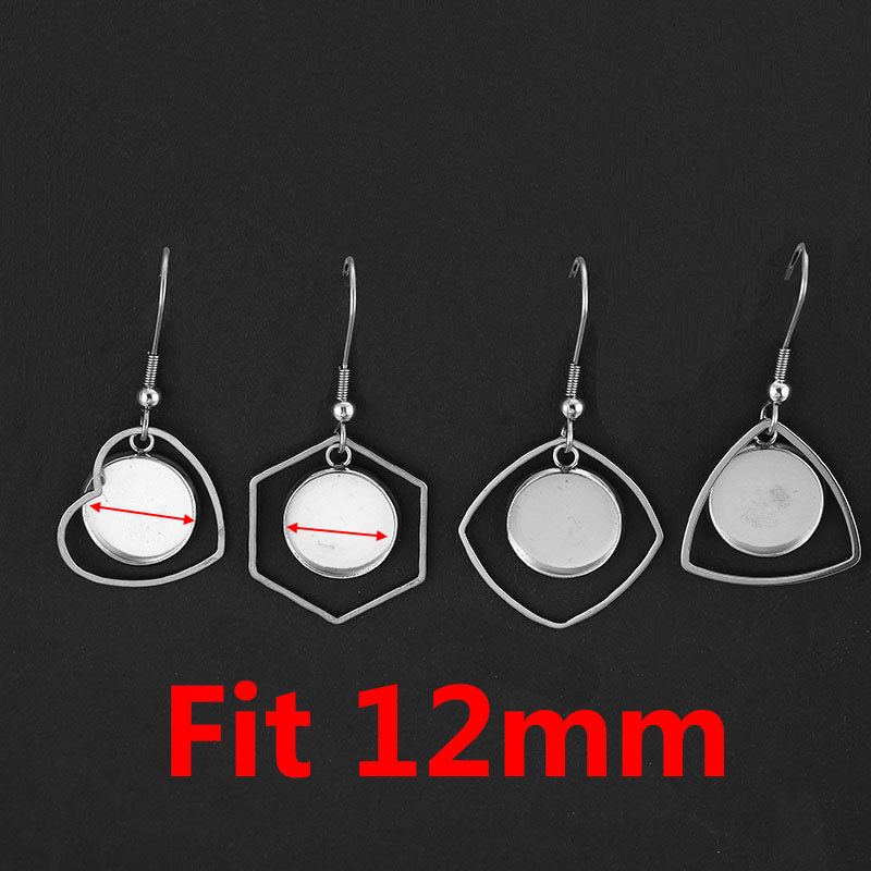 10 PC ถาดสแตนเลส BEZEL Cabocho - Bezels Set Pendant บทวิจารณ์และราคา