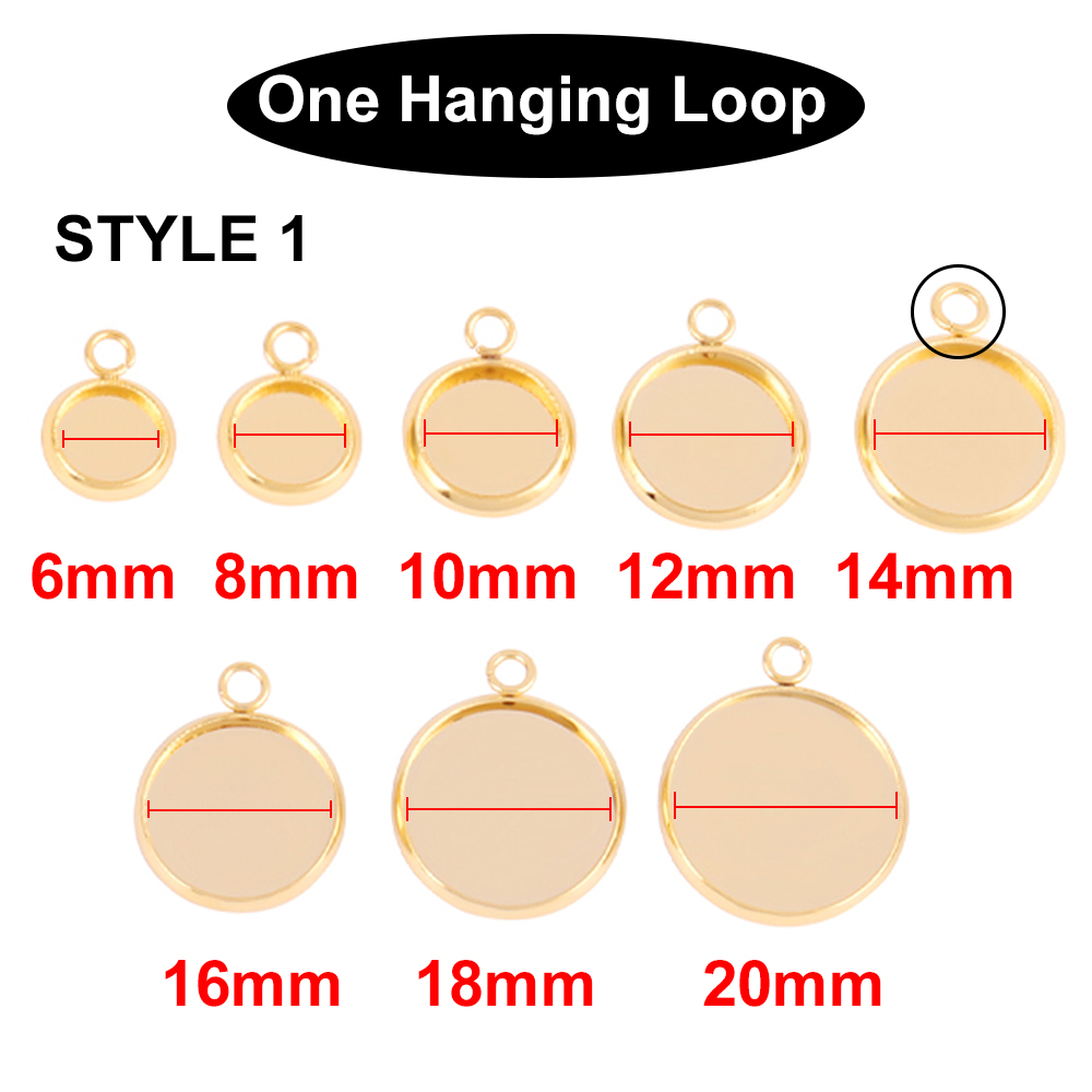 ฐานจี้สแตนเลสแบบคาโบชอง 10 ชิ้ - Bezels Set Pendant บทวิจารณ์และราคา