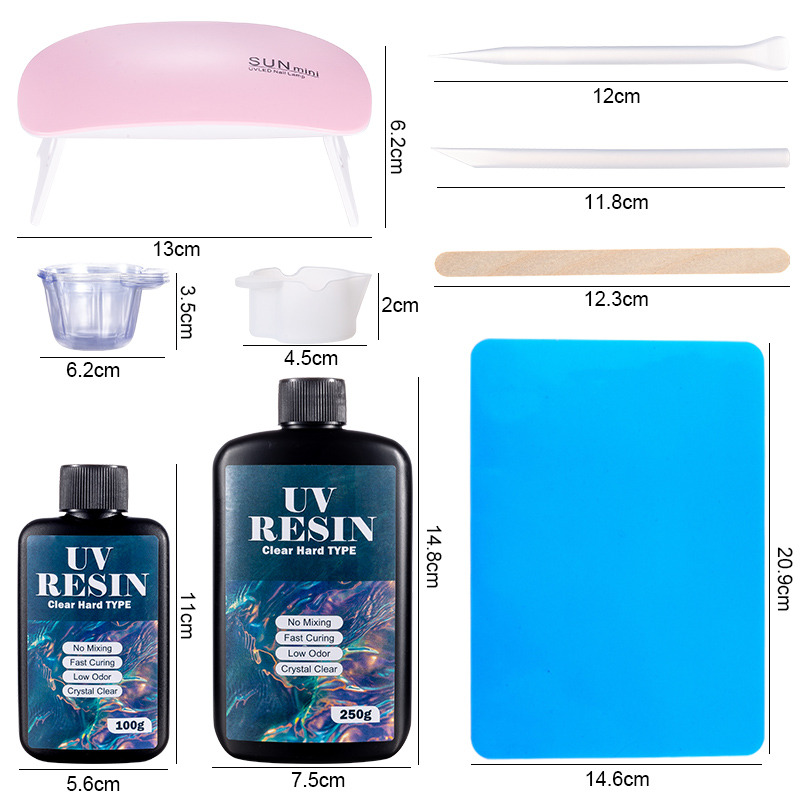 100g/250g Clear UV เรซิ่น Hard - Epoxy Uv Resin Kit บทวิจารณ์และราคา